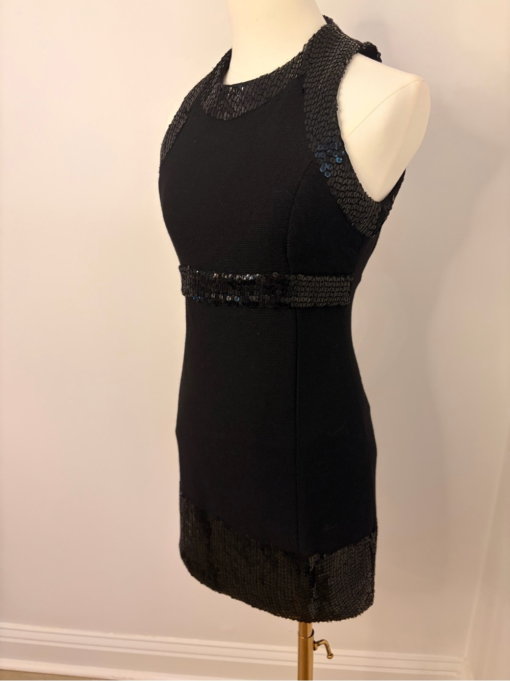 What Goes Around Comes Around black sequin dress size S